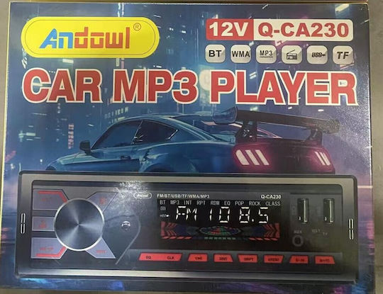 Andowl Автомобилно Радио 1 DIN Bluetooth USB