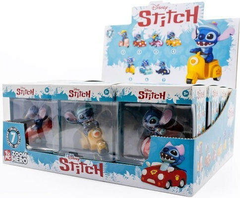 Figurină Colecționabilă Disney Lilo & Stitch Mașină Sport Albastră 10cm