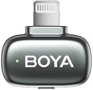 Boya Mini 2 Lightning & Type-C Wireless Δυναμικό Microphone Πέτου, Clip On Journalistic in Gray Color Space Grey