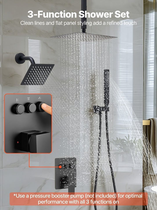 Vevor Shower Column without Mixer Bronze