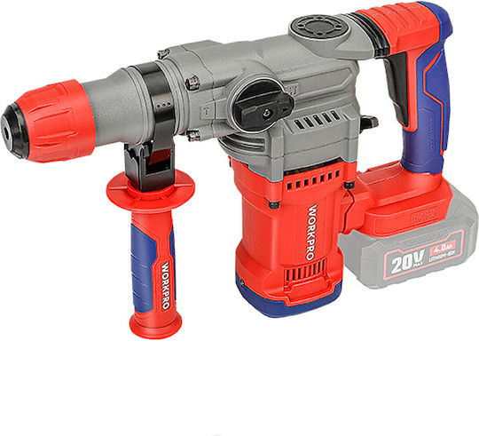 WorkPro Κρουστικό Σκαπτικό Πιστολέτο Μπαταρίας Brushless 20V με Υποδοχή SDS Plus WP390306