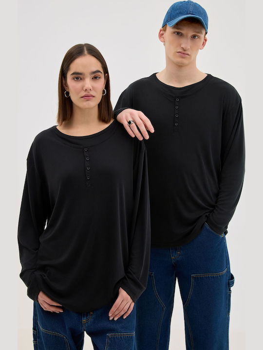 Langarmbluse Black