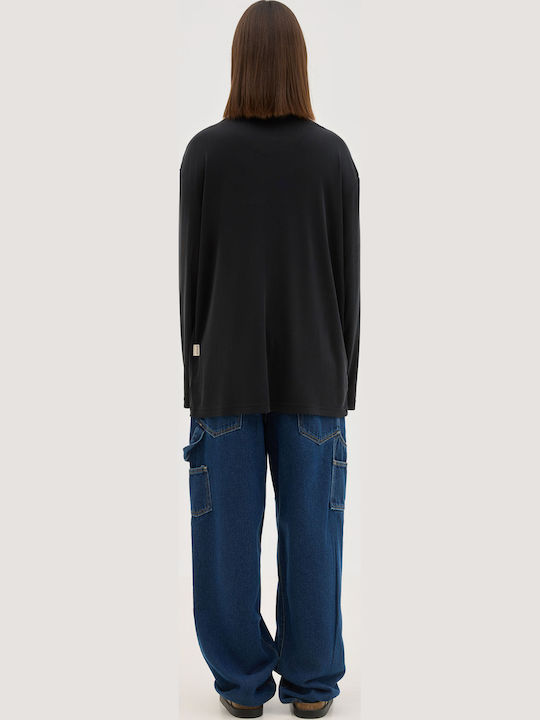 Langarmbluse Black