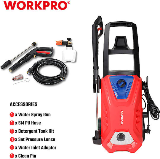 WorkPro Mașină de spălat cu presiune Electricitate 2500W cu Presiune 160bar