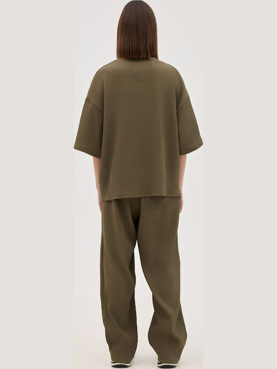Men's Short Sleeve Khaki Blouse