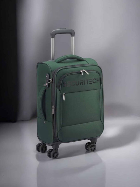 Securitech Fabric Suitcases Vanguard Green With 4 Wheels Set Of 3 Pieces