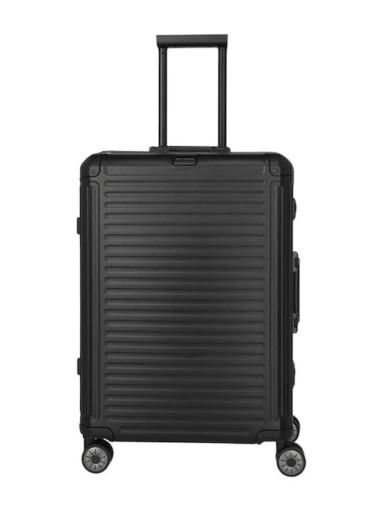 Travelite Next Μεσαία Βαλίτσα Ταξιδίου Σκληρή Μαύρη με 4 Ρόδες Ύψους 67εκ.
