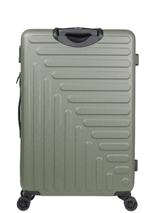 CAT Rockford Hard Khaki Suitcases With 4 Wheels