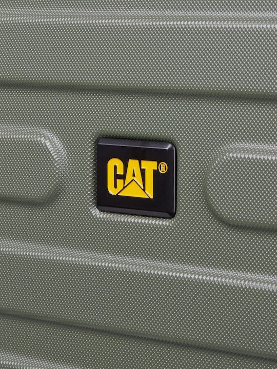 CAT Rockford Hard Khaki Suitcases With 4 Wheels