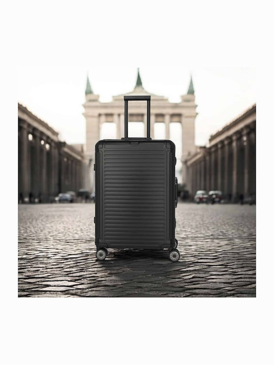 Travelite Next Μεσαία Βαλίτσα Ταξιδίου Σκληρή Μαύρη με 4 Ρόδες Ύψους 67εκ.