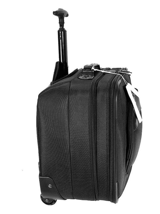 Bartuggi 008-158 Cabin Hard Travel Suitcase Black with 2 Wheels Height 42cm
