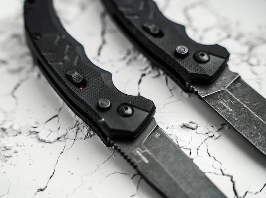 Boker Plus Intention II Dagger Automatic Black Knife with Sheath
