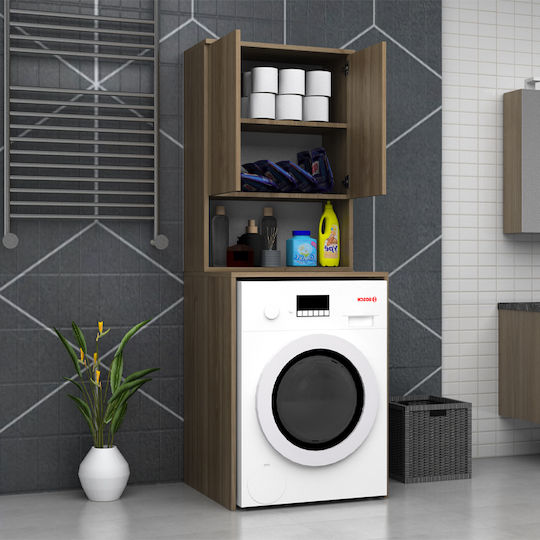 Megapap Cozen Ντουλάπι Μπάνιου Πλυντηρίου 65x60x178cm Καρυδί GP028-0129,2