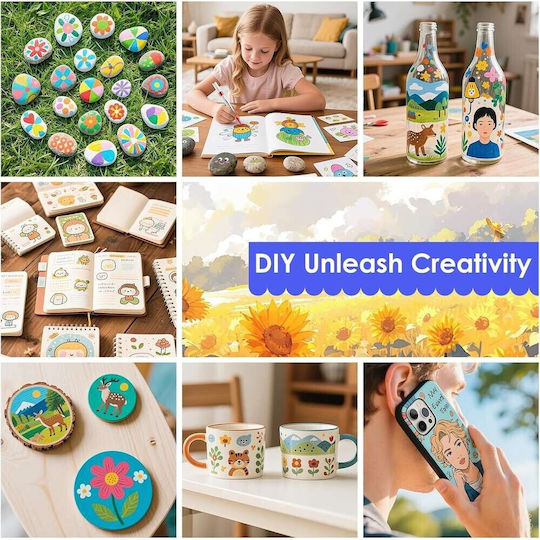 Acrylic Drawing Markers Double Tip Set 60pcs
