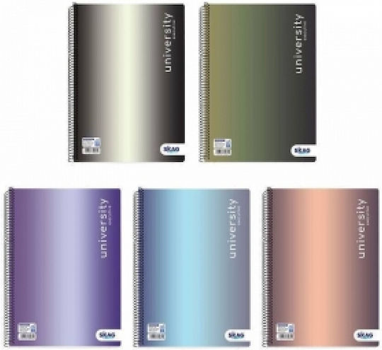 Skag Spiral Heft Hausaufgaben B5 90 Blätter 3 Themen University 1Stück (Μiverse Farben)