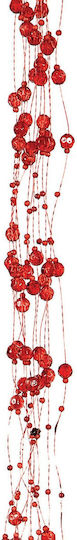 Lianos Weihnachtliche Girlande Plastik Rot 150cm 1Stück