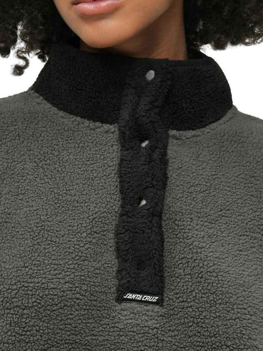 Χειμερινή Γυναικεία Fleece Μπλούζα Μαύρη