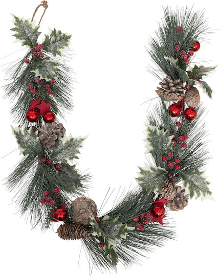 PanOikos Christmas Garland Green 7x12cm 1pc