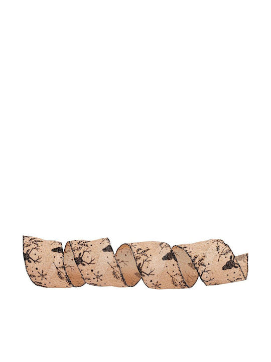 Lianos Χριστουγεννιάτικη Κορδέλα Καφέ 850cm
