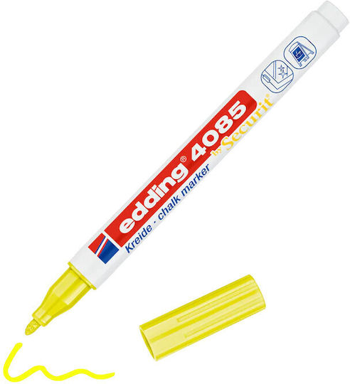 Edding Kreidemarker 4085 Chalk 1-2 Mm Neongelb Edding Weiß