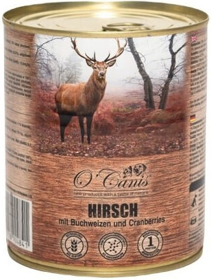 O'Canis Wet Food Dogs in Cans with Deer Gluten-Free 800gr