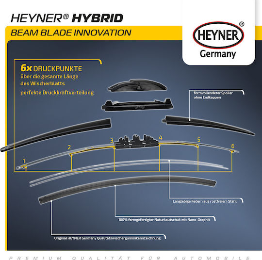 Heyner Heyner Hybrid Front Set Car Wiper Blades 450mm