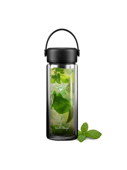Vialli Design Water Bottle 350ml Black