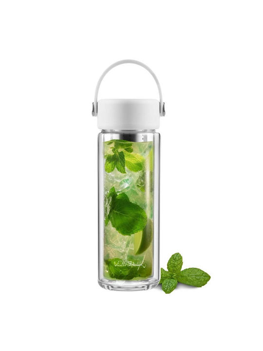Vialli Design Water Bottle 350ml White