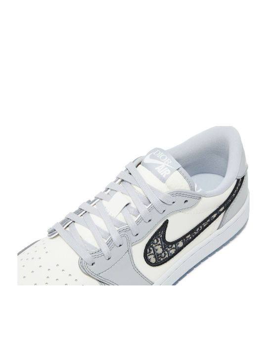Air  1 Retro Low Dior Herren Sneakers Grey / Black / Sail