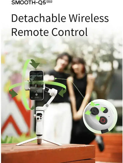 Zhiyun Smooth Q5 Ultra Standard Phone Gimbal with 3 Axis Stabilization and 13.5 Operating Hours Gray
