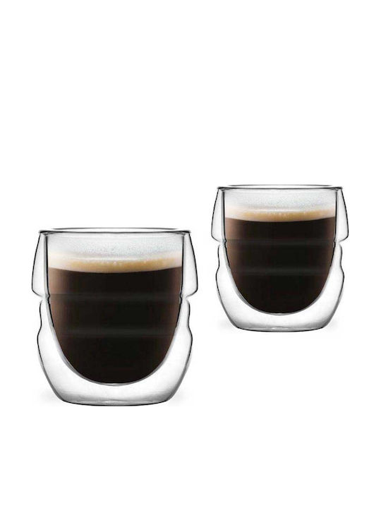 Vialli Design Σετ Φλιτζάνια Καφέ από Πορσελάνη Καφέ 70ml 2τμχ