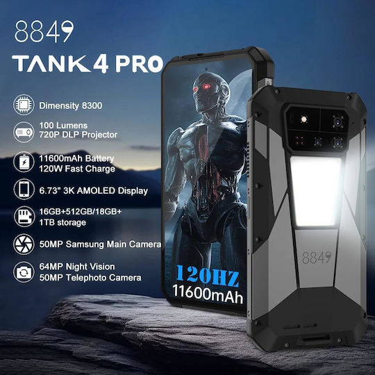 Unihertz 8849 Tank 4 Pro 5G Dual SIM (18/1TB) Μαύρο