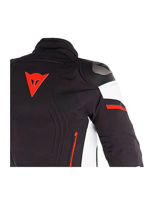 Dainese Racing 3 D-Dry Winter Men's Motorcycle Jacket Cordura Waterproof Black/White/Fluo-Red