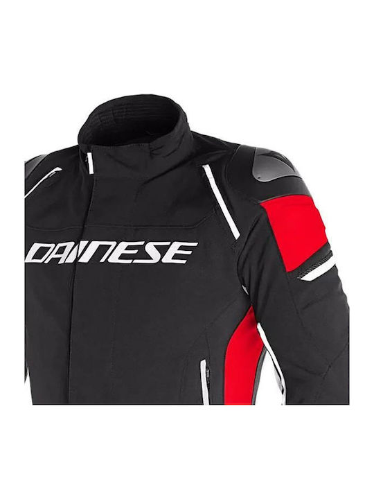 Dainese Racing 3 D-Dry Winter Men's Motorcycle Jacket Cordura Waterproof Black/Black/Red