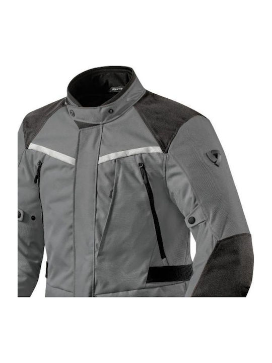 Rev'IT Voltiac 3 H2O Men's Motorcycle Jacket 4 Seasons Waterproof Grey/Black