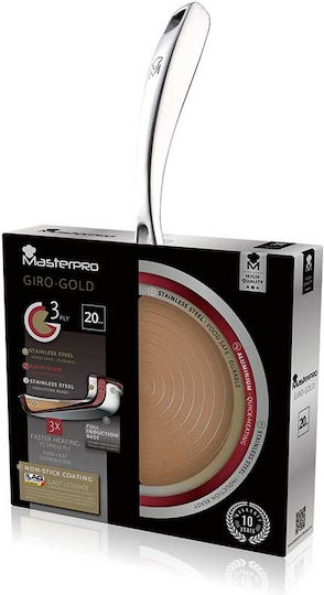MasterPro Pan aus Edelstahl mit Antihaftbeschichtung 20cm