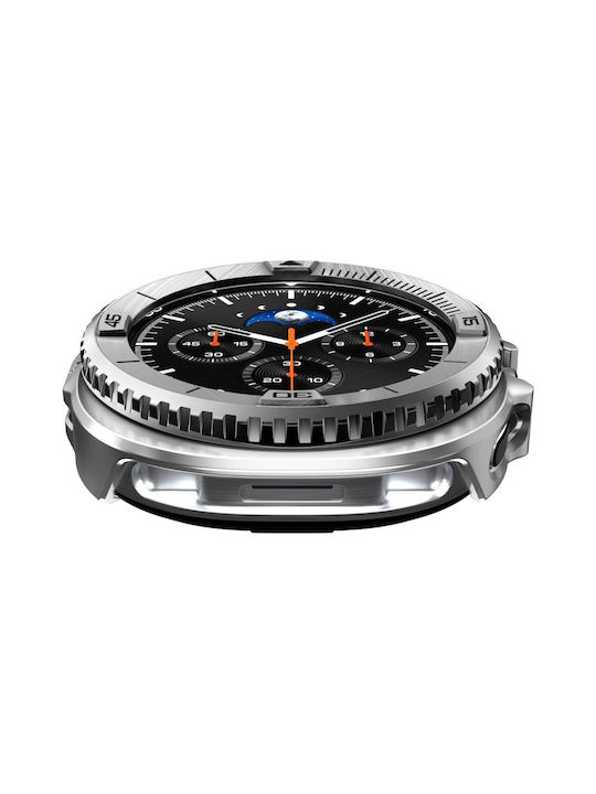 Spigen Tune Pro Bezel Protector in Silver color for Samsung Galaxy Watch 8 Classic 46mm