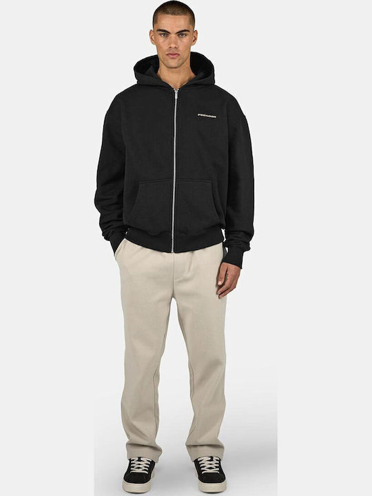Ζακέτα με Κουκούλα Washed Black