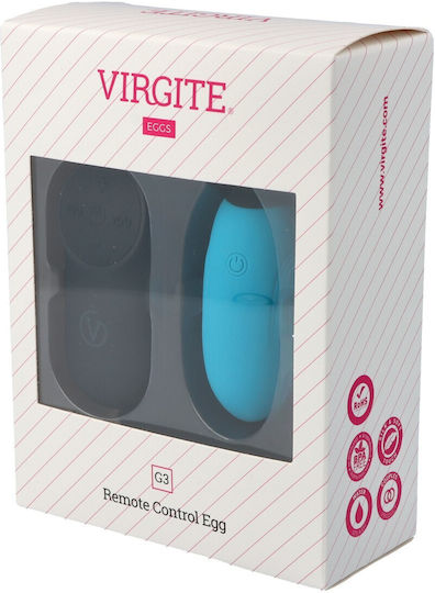 Virgite Mini Δονητής Egg 7cm Μπλε
