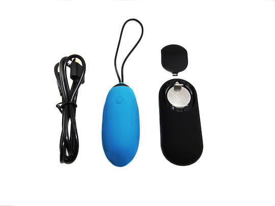 Virgite Mini Δονητής Egg 7cm Μπλε