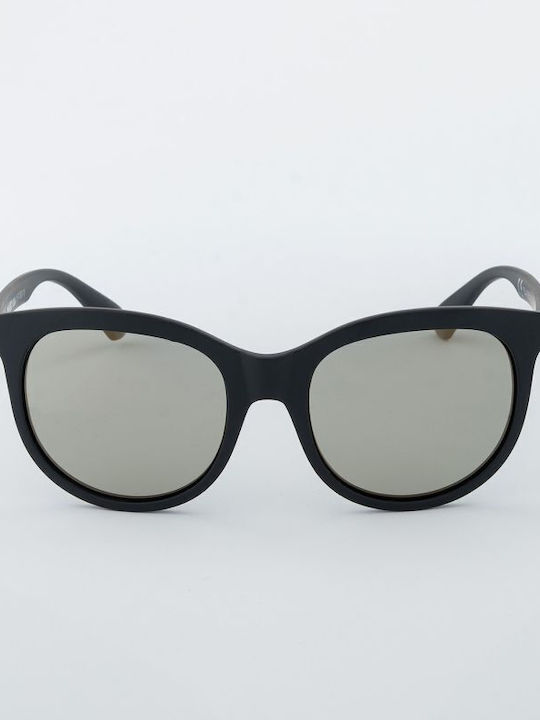 Hi-Tec Women's Sunglasses with Black Plastic Frame and Silver Polarized Mirror Lens 92800595443