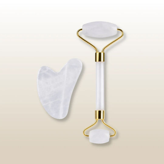 Authentic Rock Crystal Clear Quartz Face Massage Gua Sha Clear