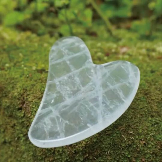 Authentic Rock Crystal Clear Quartz Face Massage Gua Sha Clear