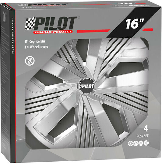 Lampa Car Hubcap Set 16" 4pcs Silver