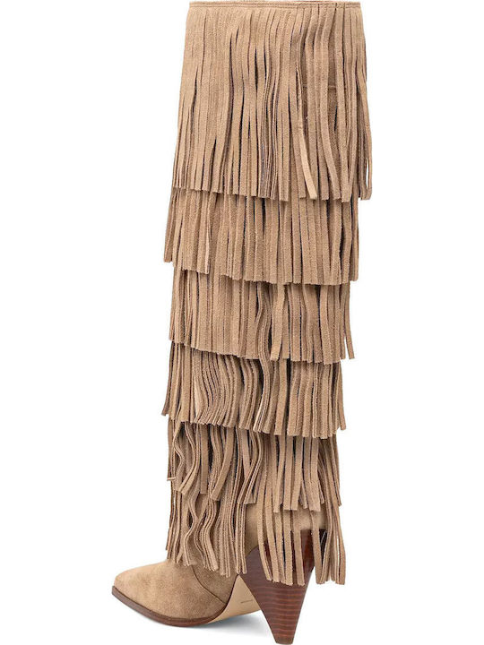 Women's Boots Heeled Beige