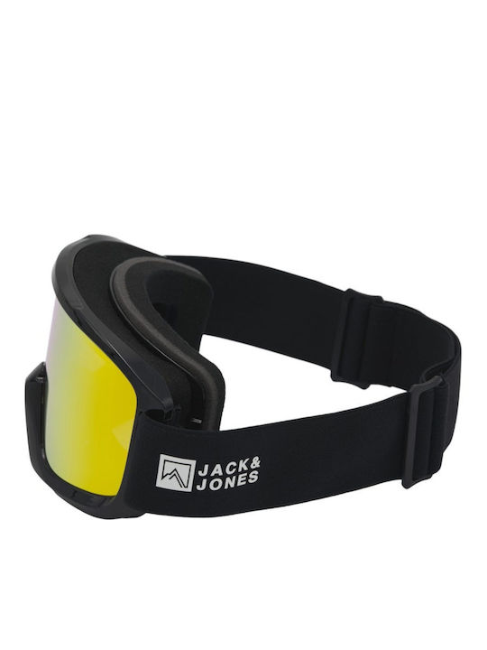 Jack & Jones Μάσκα Σκι & Snowboard Ενηλίκων Μαύρη με Φακό Φιμέ σε Μαύρο Χρώμα Jack & Jones Μάσκα Σκι & Snowboard Ενηλίκων Μαύρη με Φακό Φιμέ σε Μαύρο Χρώμα