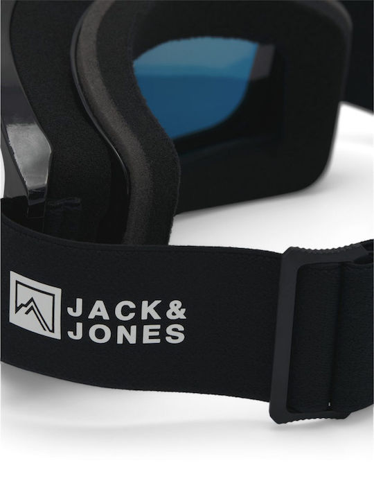 Jack & Jones Μάσκα Σκι & Snowboard Ενηλίκων Μαύρη με Φακό Φιμέ σε Μαύρο Χρώμα