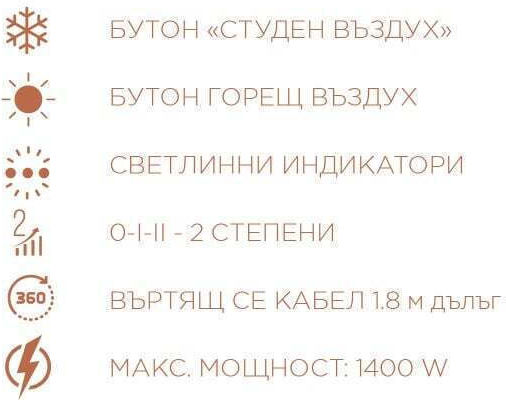 Elekom Професионален Сешоар 1400W