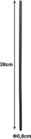 Pakketo Pakketo Stuhlstange des Regisseurs Kunststoff 2Stücke 38cm Schwarz