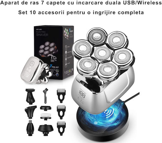 Invincio Rotativ Aparat de Ras Electric Față / Corp Reîncărcabil